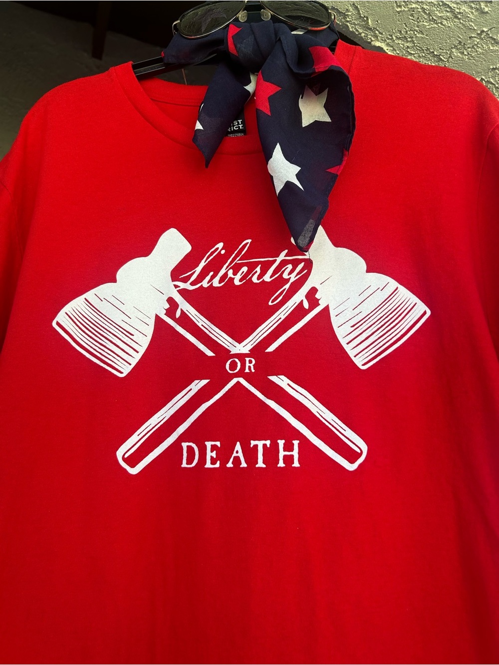 Liberty or Death Red Graphic Tee - Women